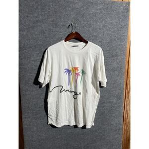 Vintage Mirage Shirt Mens XL White Palm Trees Graphic AllSport USA 90s